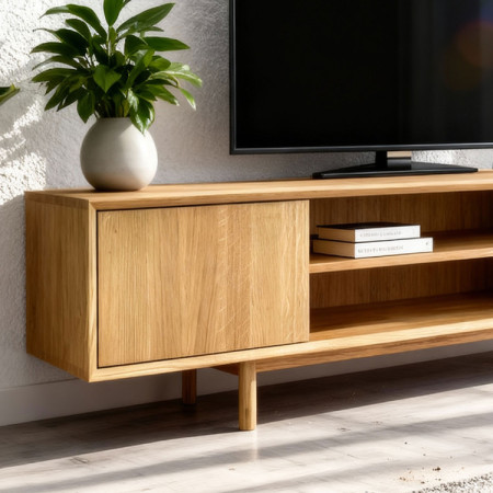 Dubová televízna komoda na nožičkách 180 cm, Oslo II