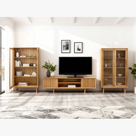 Dubová televízna komoda na nožičkách 180 cm, Oslo II