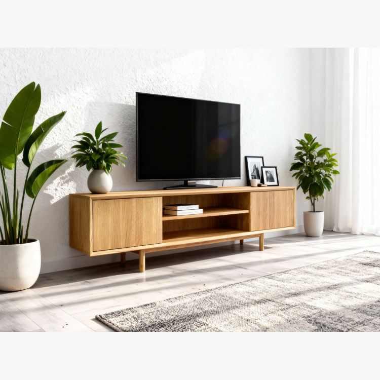 Dubová televízna komoda na nožičkách 180 cm, Oslo II