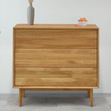 Dubová komoda so zásuvkami Oslo II na nožičkách