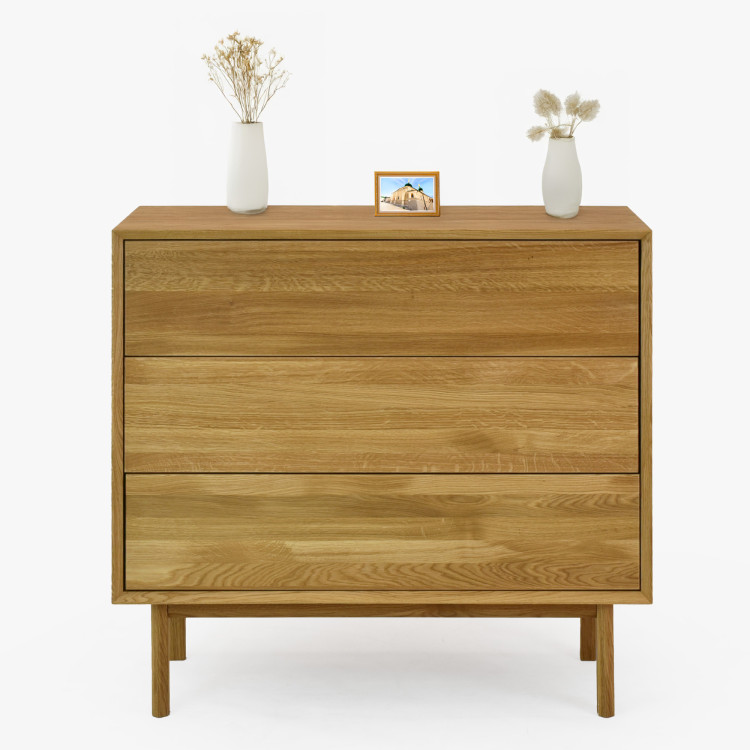 Dubová komoda so zásuvkami Oslo II na nožičkách