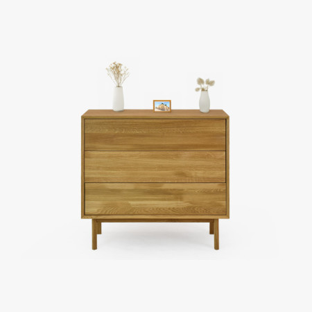 Dubová komoda so zásuvkami Oslo II na nožičkách