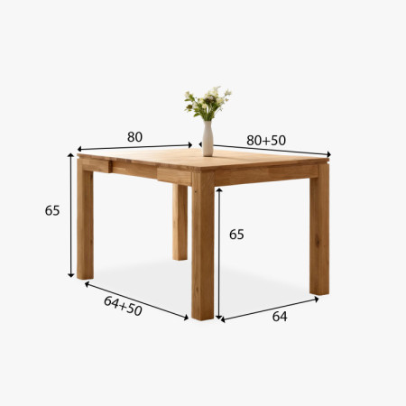 Rozkladací jedálenský set Matuš 80 × 80 + 4× Amisa
