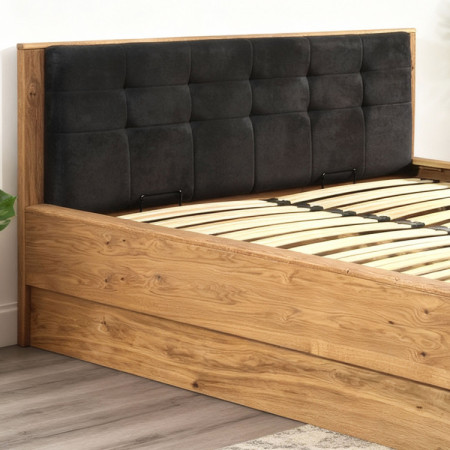 Posteľ z masívu dub s úložným priestorom , Texas 180 cm