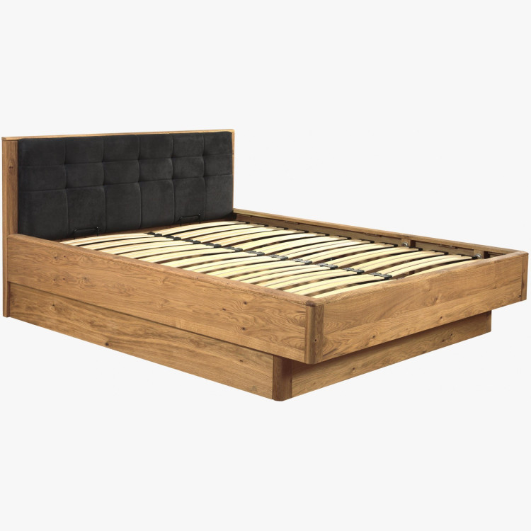 Posteľ z masívu dub s úložným priestorom , Texas 180 cm