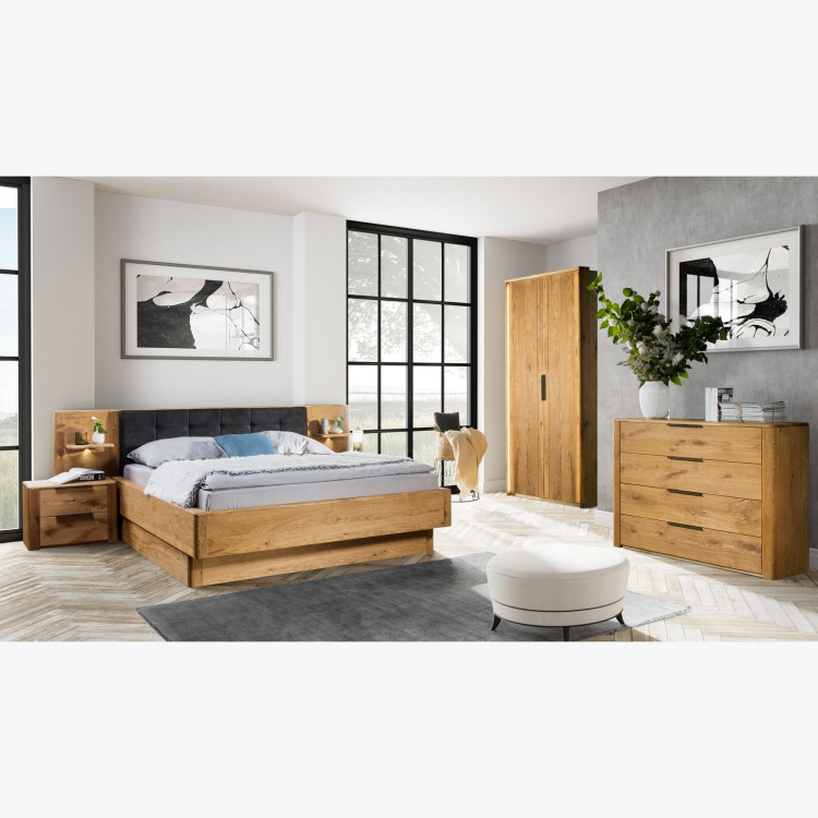 Posteľ z masívu dub s úložným priestorom , Texas 180 cm
