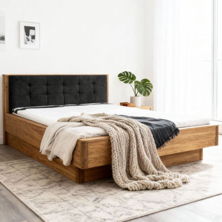 Posteľ z masívu dub s úložným priestorom , Texas 160 cm
