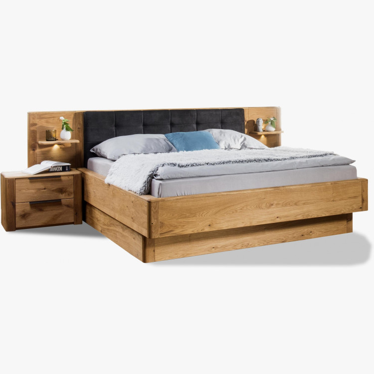 Posteľ z masívu dub s úložným priestorom , Texas 160 cm