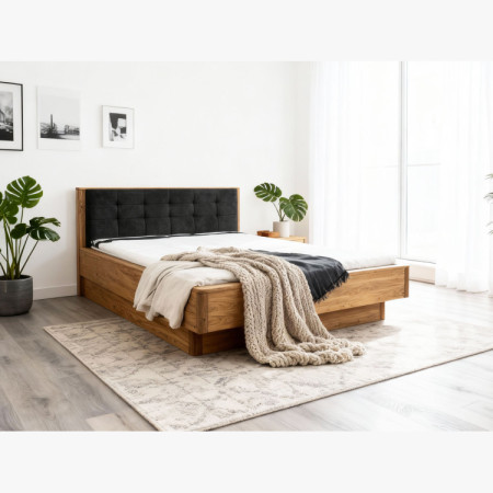 Posteľ z masívu dub s úložným priestorom , Texas 160 cm