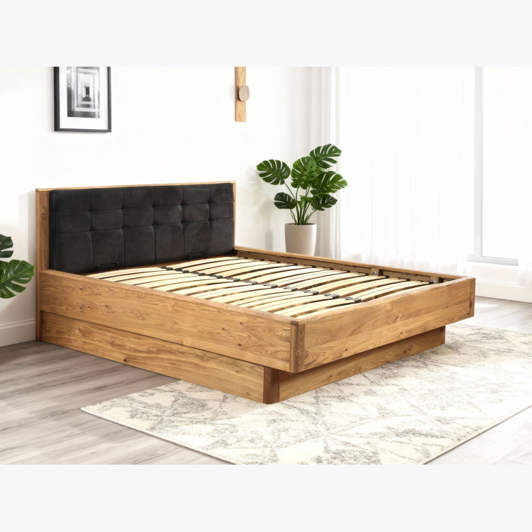 Posteľ z masívu dub s úložným priestorom , Texas 160 cm