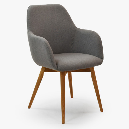 Rozkladací okrúhly stôl z masívu dub a stoličky