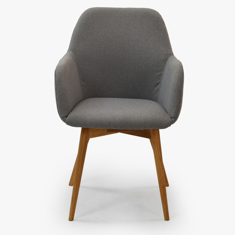 Rozkladací okrúhly stôl z masívu dub a stoličky