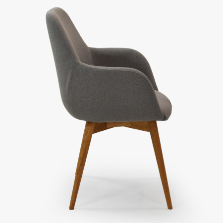 Rozkladací okrúhly stôl z masívu dub a stoličky