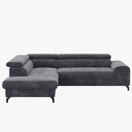 Rohová sedačka s funkciou spania a odkladacím priestorom - Ľavá, coal farba