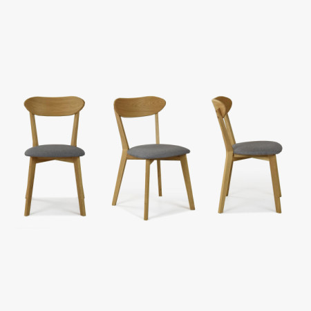 Jídelní set Holger & Helsinki – masívny dubový stôl a škandinávske stoličky