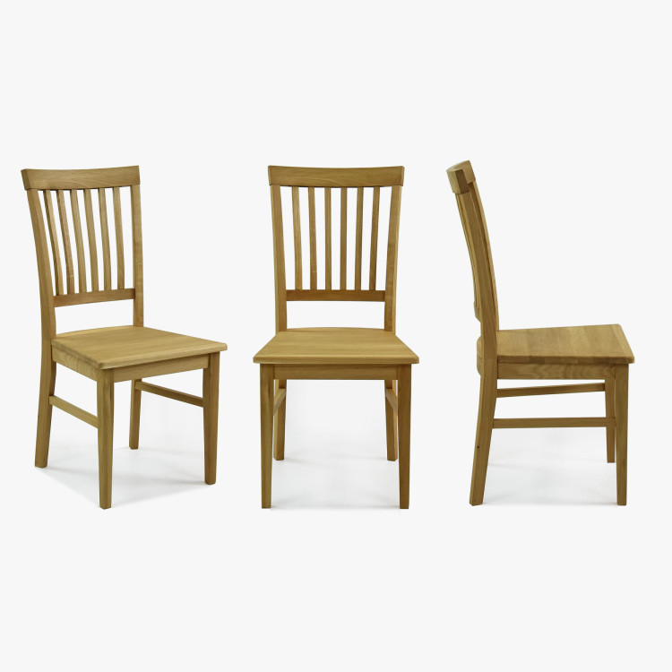 Jídelní set Holger & Rain – masívny dubový stôl a robustné stoličky