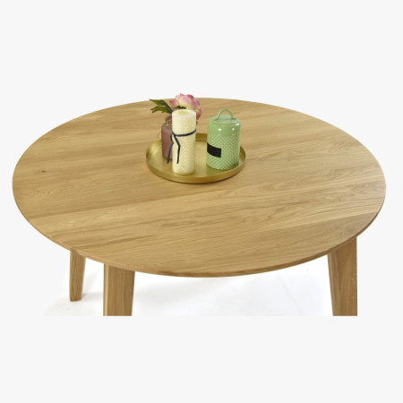 Jídelný set Janov & Vilnus – masívny dubový stôl a celodrevené stoličky