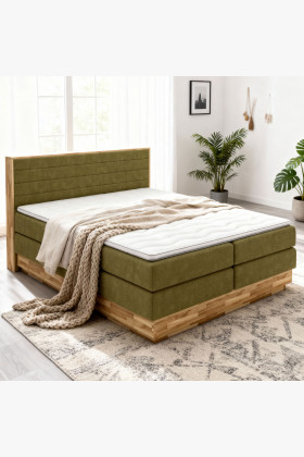Posteľ boxspring s úložným priestorom, Moneta 160 zelená
