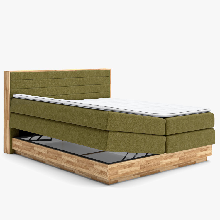 Posteľ boxspring s úložným priestorom, Moneta 160 zelená