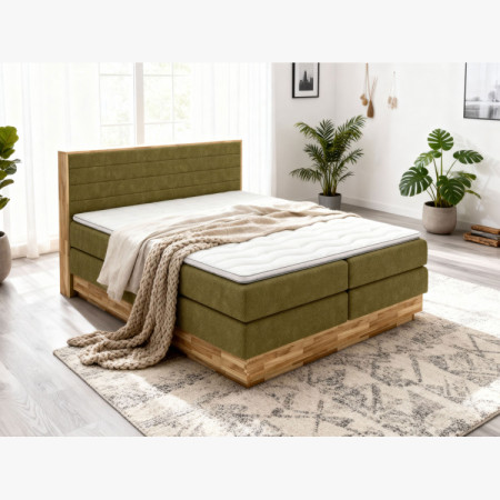 Posteľ boxspring s úložným priestorom, Moneta 160 zelená