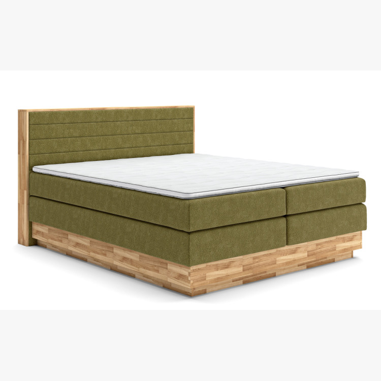 Posteľ boxspring s úložným priestorom, Moneta 180 zelená