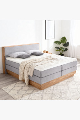 Posteľ boxspring s úložným priestorom, Moneta 180 sivá