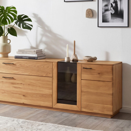 Dubová televízna komoda 221 cm široká