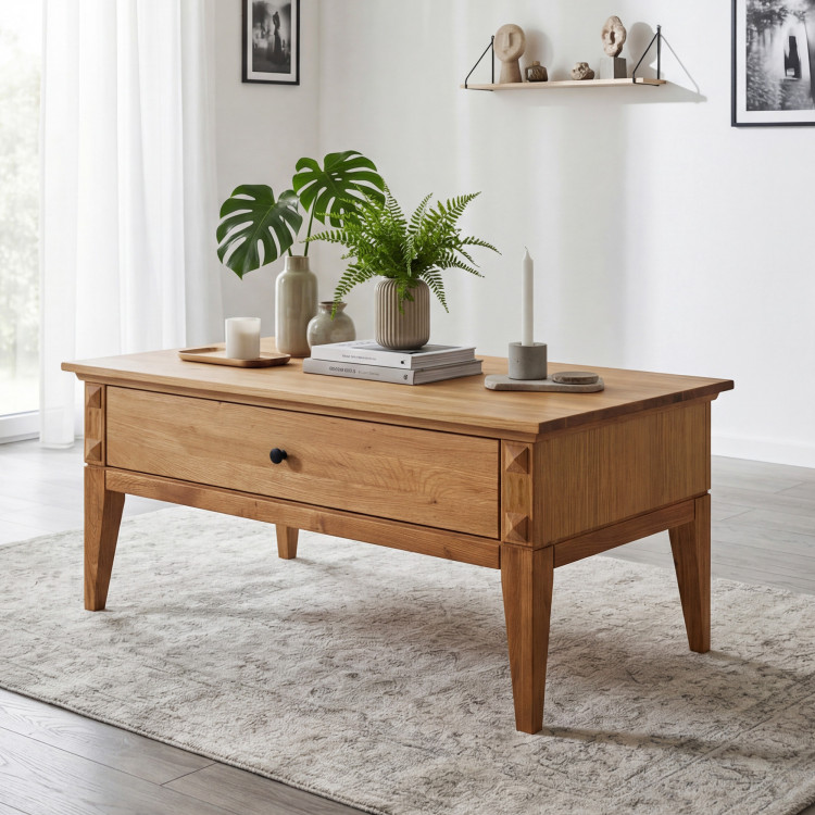 Dubový konferenčný stolík na nožičkách 100 x 60 cm