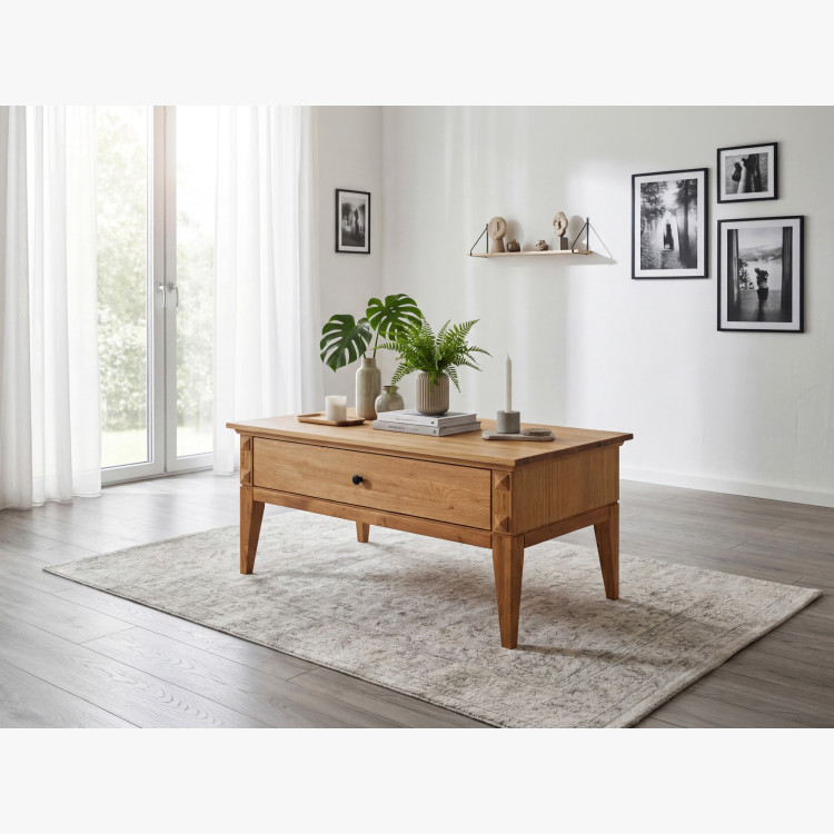 Dubový konferenčný stolík na nožičkách 100 x 60 cm