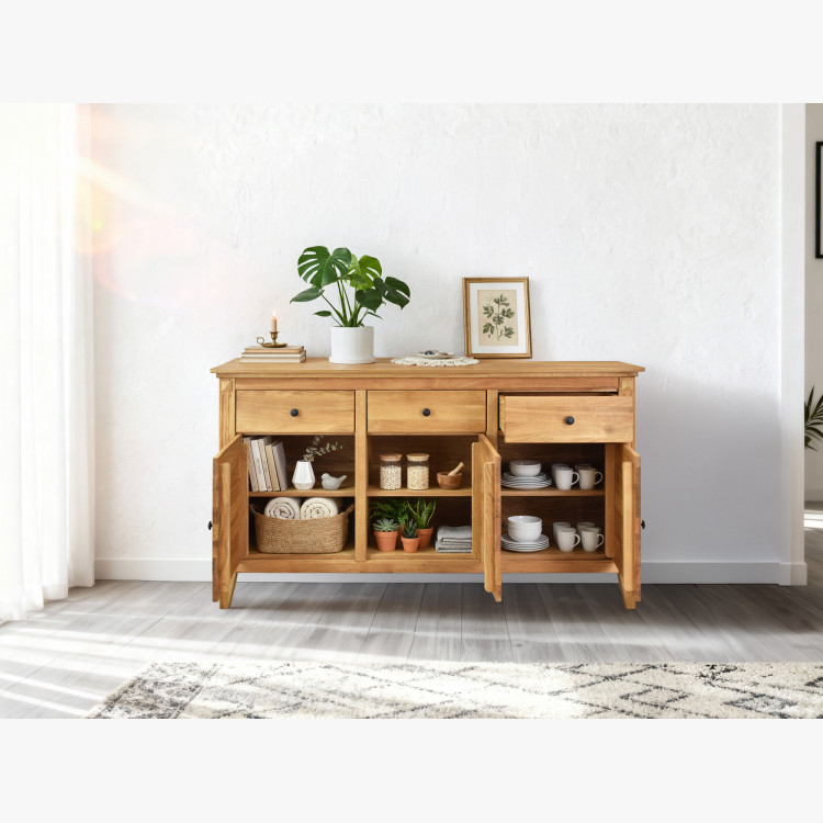 Dubová komoda s dvierkami v rustikálnom štýle