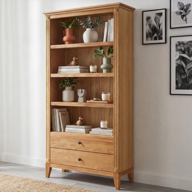 Dubový regál v rustikálnom severnom štýle