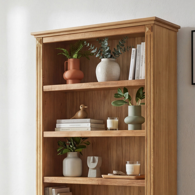 Dubový regál v rustikálnom severnom štýle