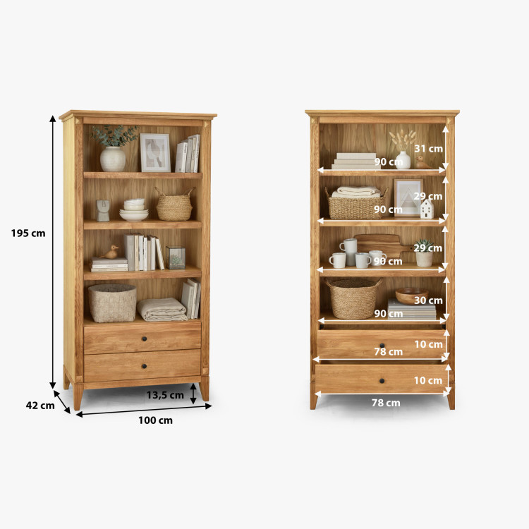 Dubový regál v rustikálnom severnom štýle