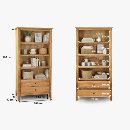 Dubový regál v rustikálnom severnom štýle