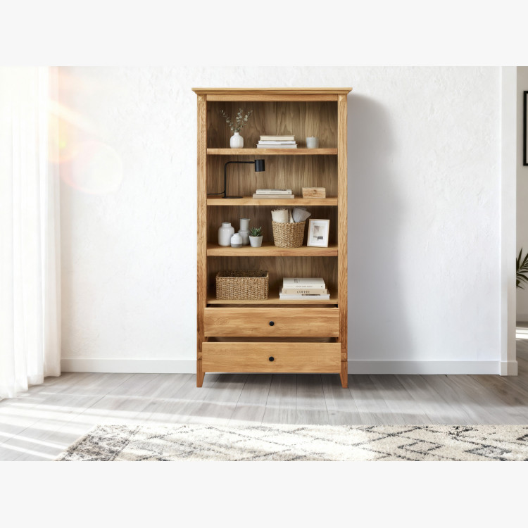 Dubový regál v rustikálnom severnom štýle