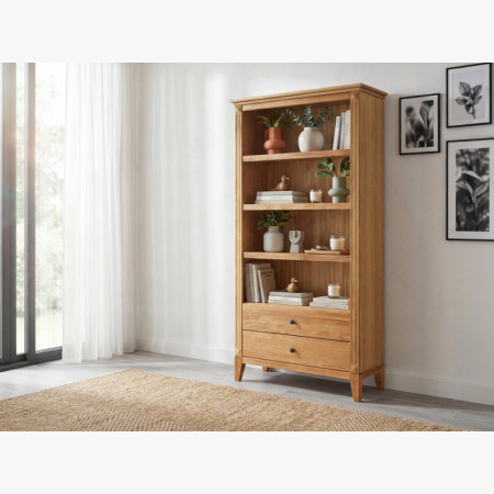 Dubový regál v rustikálnom severnom štýle