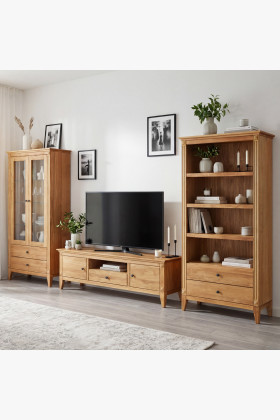 Súprava nábytku do obývacej izby v rustikálnom škandinávskom štýle z dubu