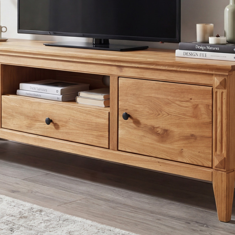 Súprava nábytku do obývacej izby v rustikálnom severskom štýle z duba