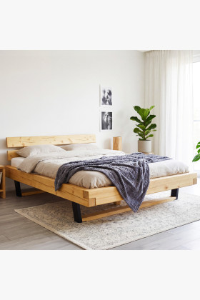 Posteľ z masívu na nohách, Laura smrek 160 x 200 cm