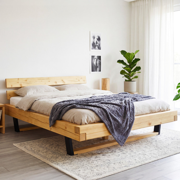 Posteľ z masívu na nohách, Laura smrek 160 x 200 cm