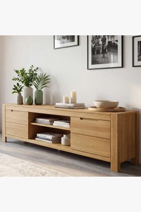 Dubová TV komoda 200 cm široká