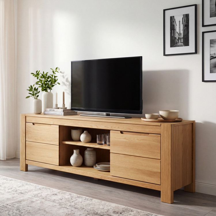 Dubová TV komoda 160 cm široká