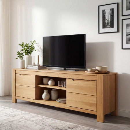 Dubová TV komoda 160 cm široká