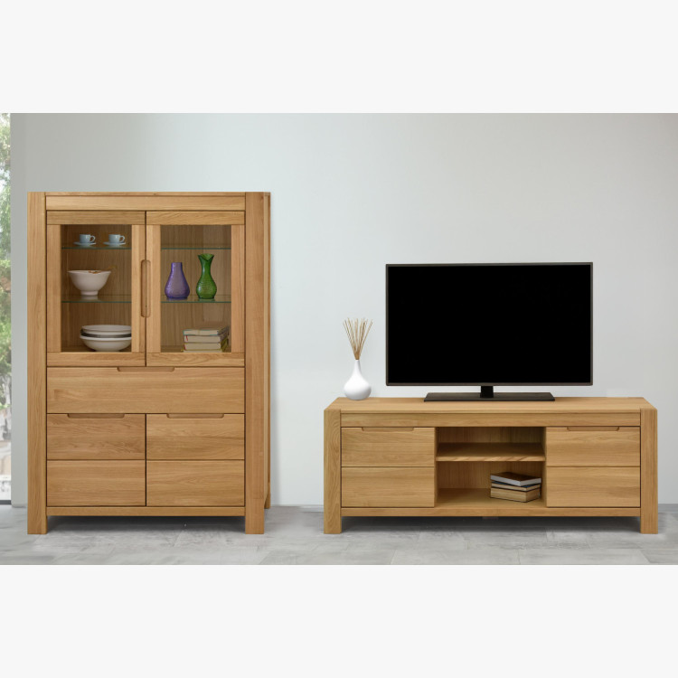 Dubová TV komoda 160 cm široká