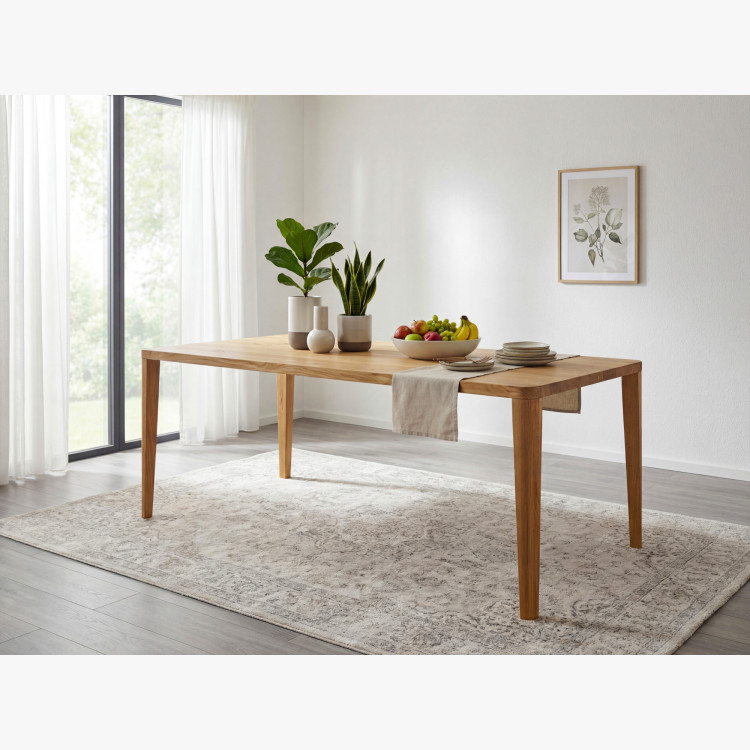 Jídelní stôl zaoblený dub 200 x 95 cm