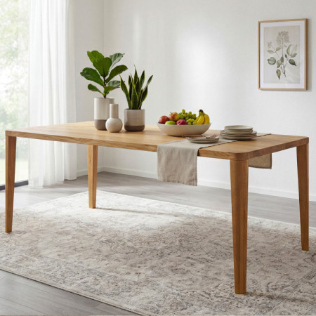 Jídelní stôl zaoblený dub 200 x 95 cm