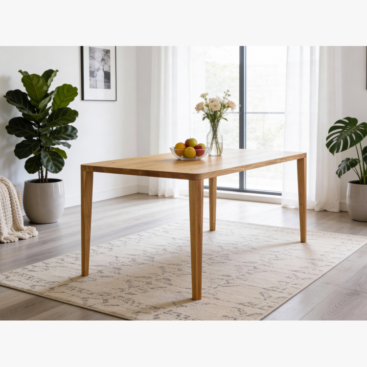 Jídelní stôl zaoblený dub 200 x 95 cm