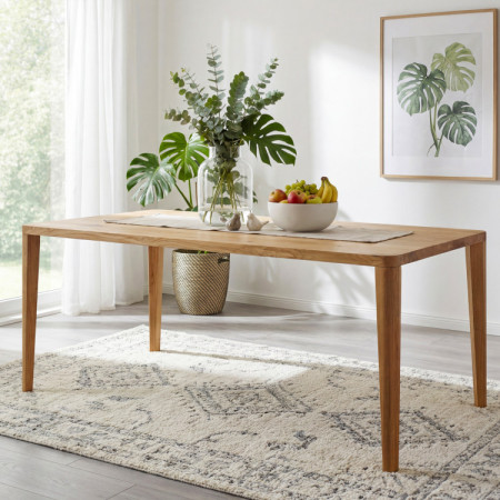 Jídelní stôl zaoblený dub 200 x 95 cm