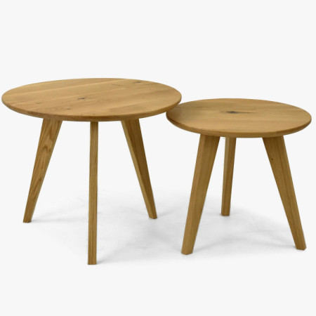 Sada okrúhlych stolov dub masív, Typ 26