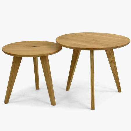 Sada okrúhlych stolov dub masív, Typ 26